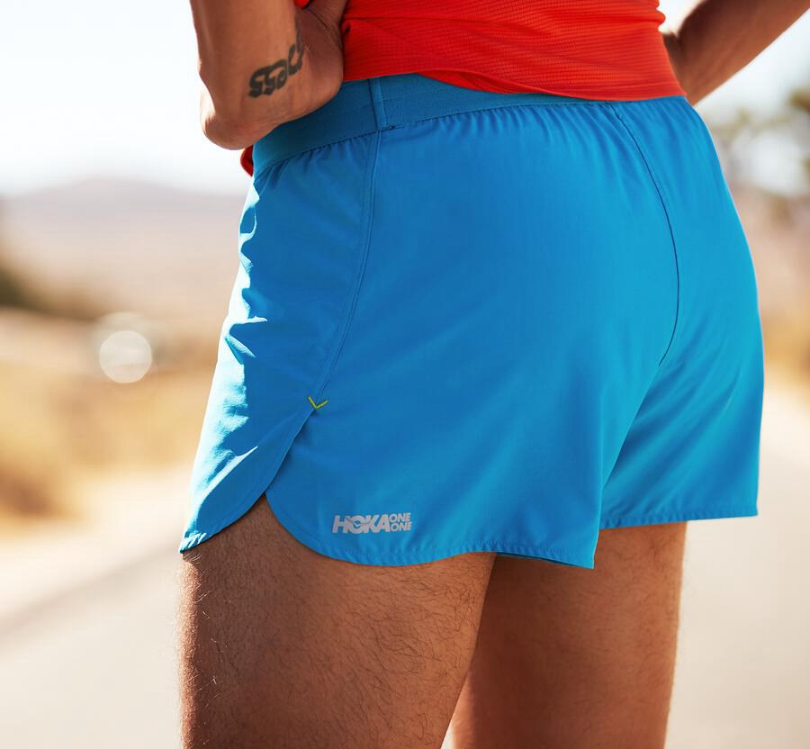 Shorts Mens - Hoka One One Performance - Blue - DWHVSRG-24